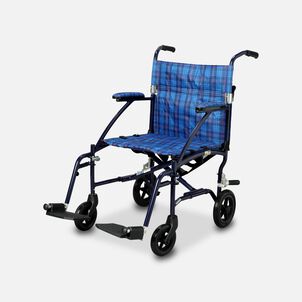 Drive Fly-Lite Ultra Lightweight Aluminum Transport Chair, 19", Blue