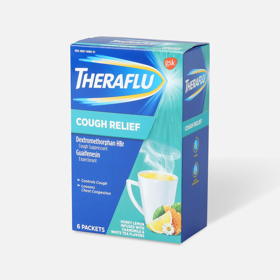 Theraflu Cough Relief Powder, Honey Lemon with Chamomile and White Tea, 6 ct., , large image number 3