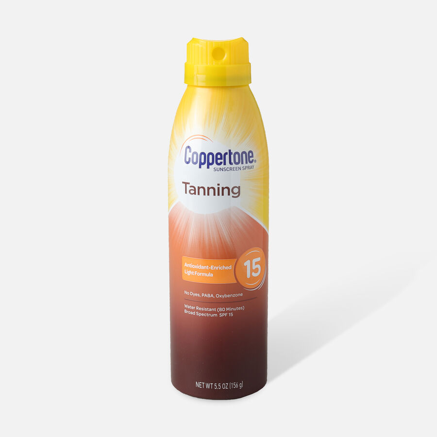 Coppertone Tanning Defend & Glow Sunscreen Spray SPF 15, 5.5 oz., , large image number 0