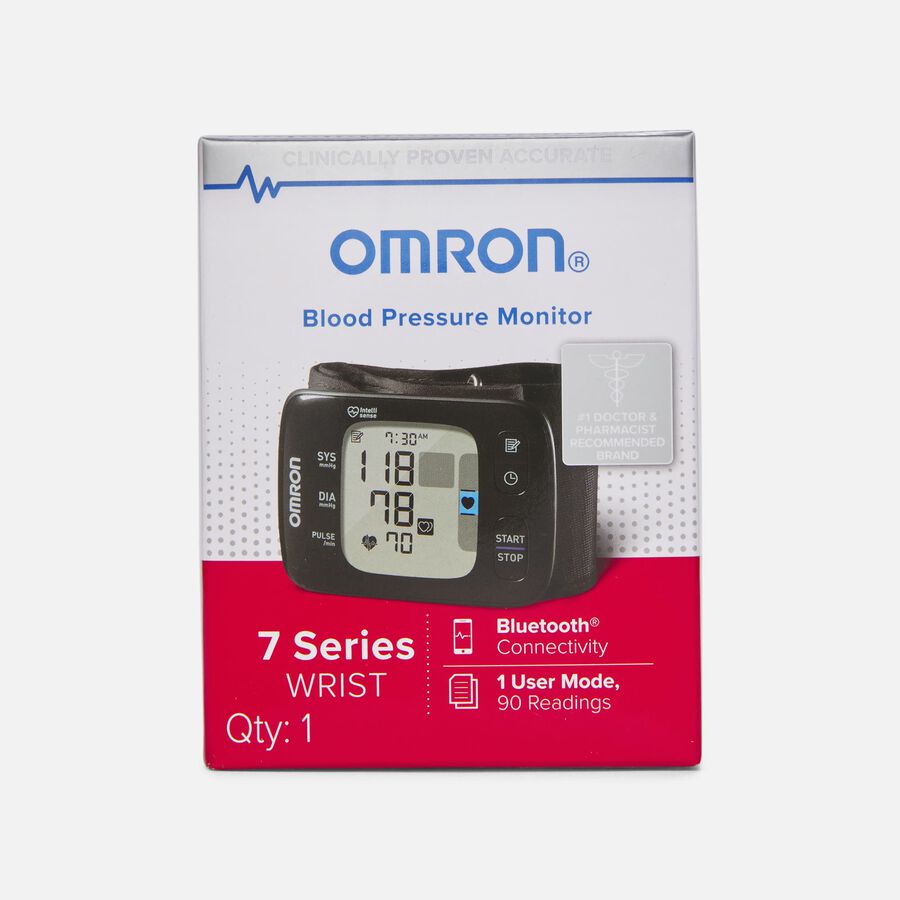 OMRON 7 Series Wireless Wrist Blood Pressure Monitor, Bluetooth Connected, , large image number 1