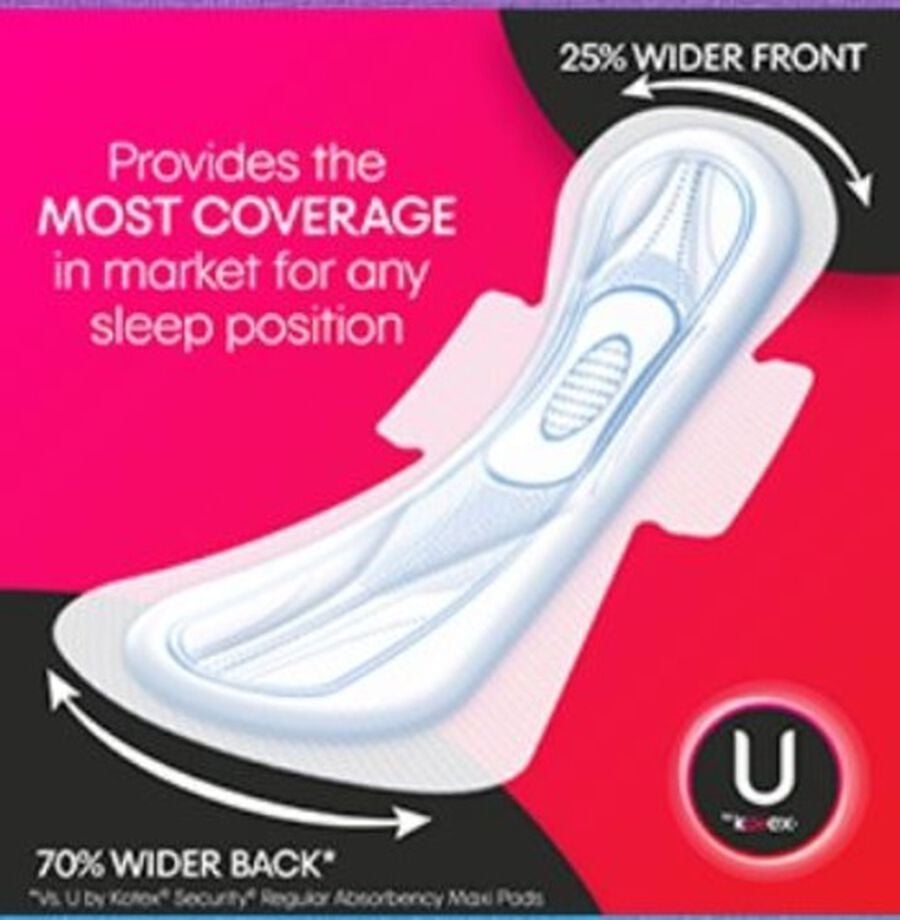 U by Kotex Security Feminine Maxi Pad with Wings, Overnight, Extra Heavy, Unscented, 12 ct., , large image number 2