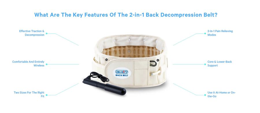 DR-HO'S 2-in-1 Back Decompression Belt (Size A 25" to 41"), , large image number 5