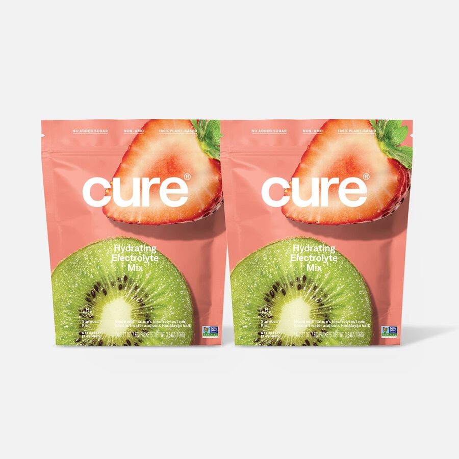 Cure Hydrating Electrolyte Mix Pouch, Strawberry Kiwi, 14 ct. (2-Pack), , large image number 0