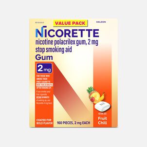 Nicorette Nicotine Gum, Fruit Chill, 2mg