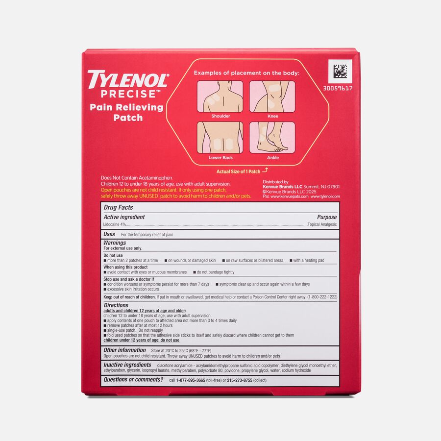 TYLENOL&reg; PRECISE Hexagon Pain Relieving Patches, Medium, 6 ct., , large image number 1