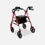 Drive Aluminum Rollator with Fold Up and Removable Back Support, 7" Casters, Red, , large image number 1