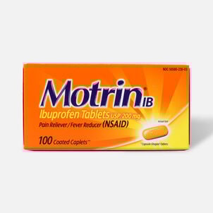Motrin IB Pain Reliever and Fever Reducer Coated Caplets, 100 ct.