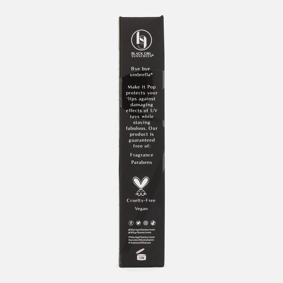 Black Girl Sunscreen Make It Pop Sungloss Sunscreen Lip Gloss, SPF 50, 0.13 fl oz., , large image number 1