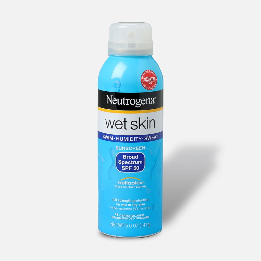 Neutrogena Wet Skin Sunscreen Spray, SPF 50, 5 oz., , large image number 0