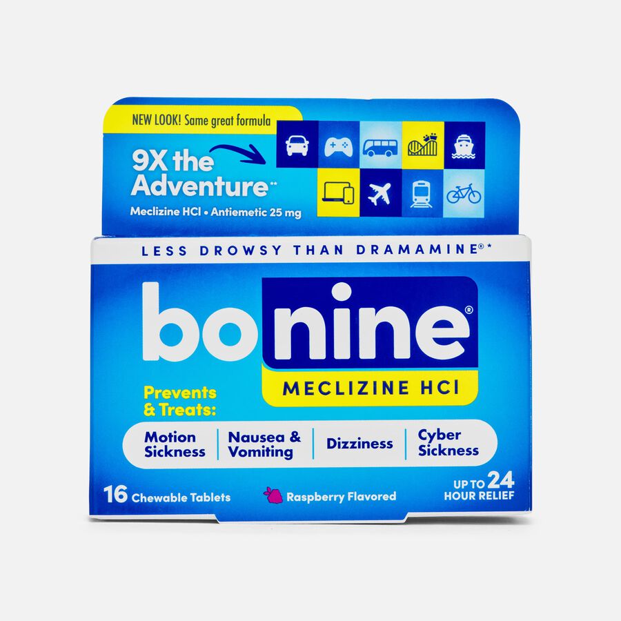 Bonine Motion Sickness Tablets, Raspberry, 16 ct., , large image number 0
