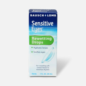 Sensitive Eyes Drops for Rewetting Soft Lenses to Minimize Dryness, 1 fl oz.