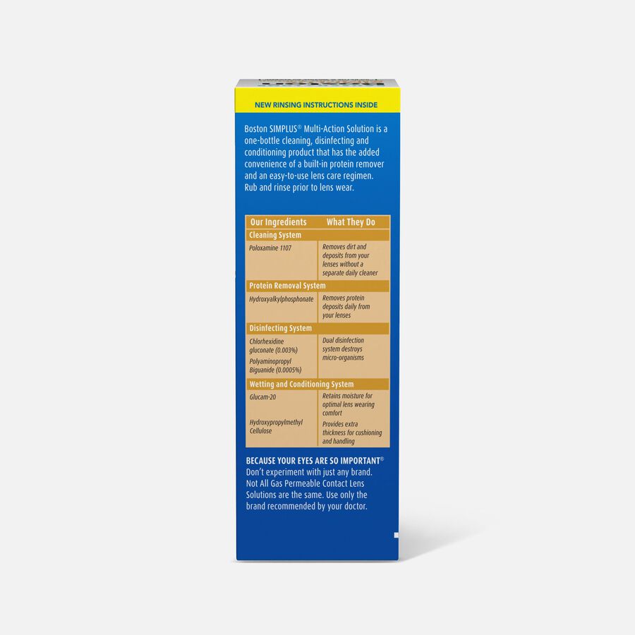 Bausch + Lomb Boston SIMPLUS Multi-Action Solution, 3.5 oz., , large image number 1