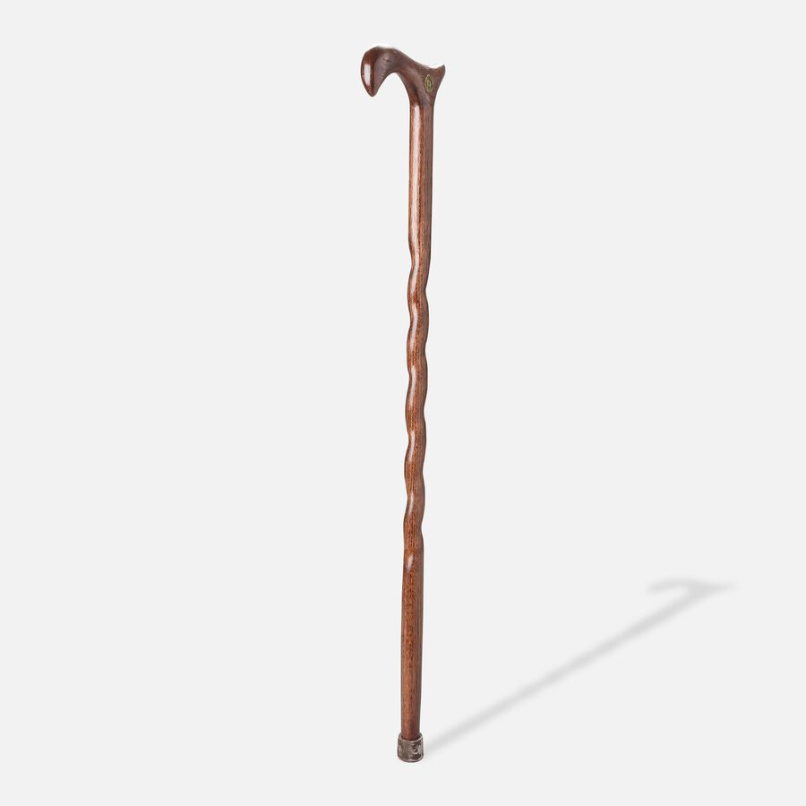 Brazos Twisted Oak Cane, Red, Derby Handle, 34", , large image number 1