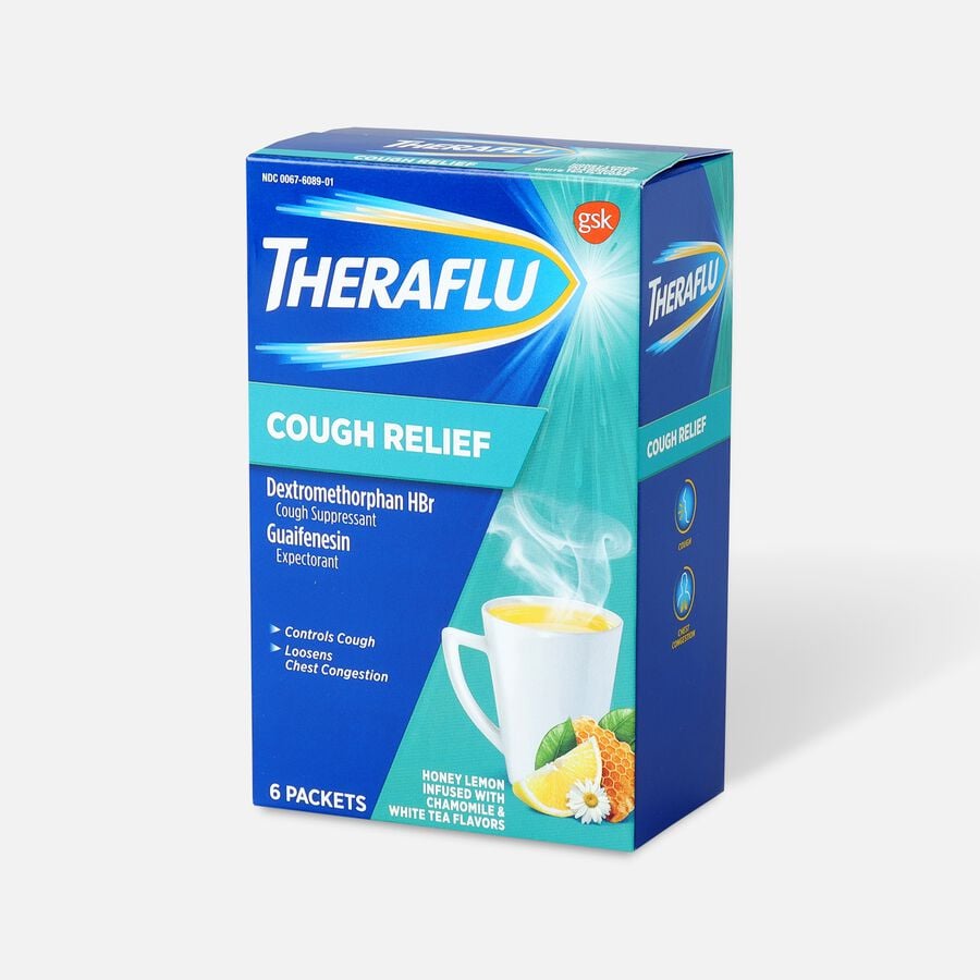 Theraflu Cough Relief Powder, Honey Lemon with Chamomile and White Tea, 6 ct., , large image number 2