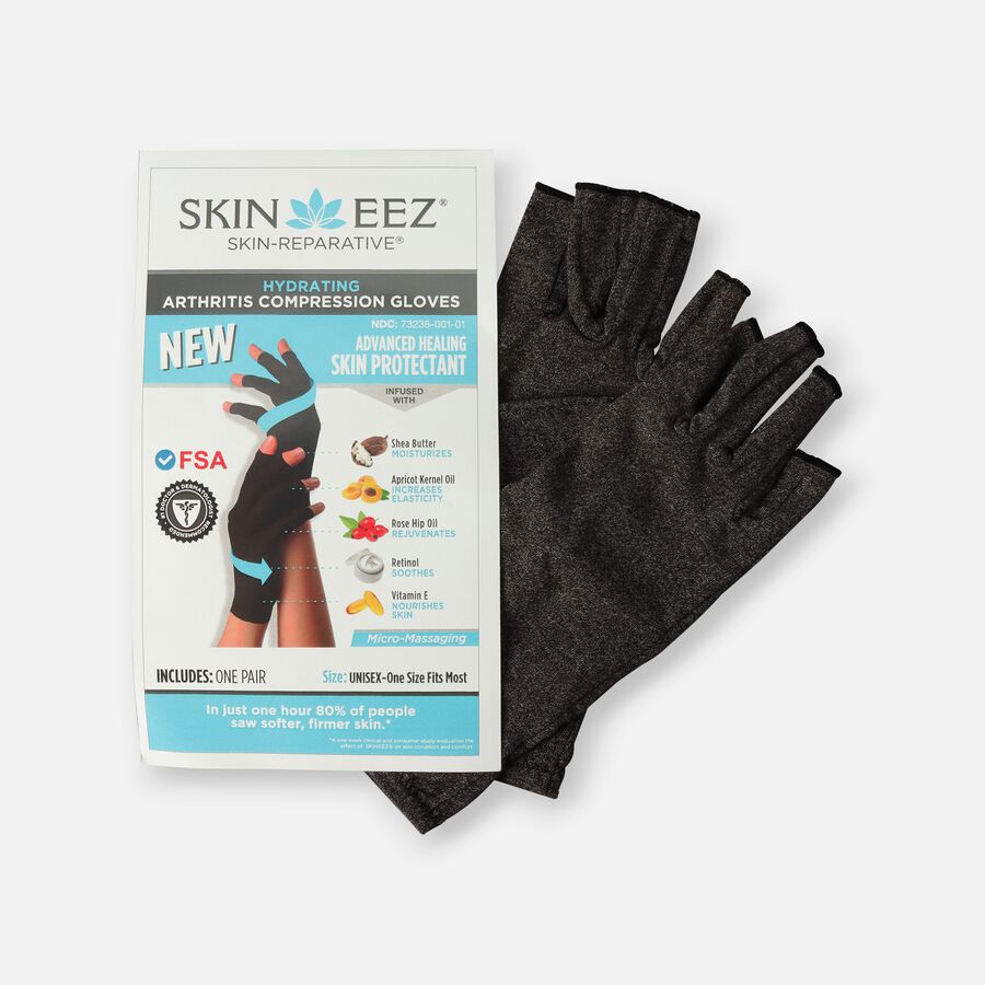 Skineez Hydrating Unisex Compression Gloves - Gray, , large image number 0
