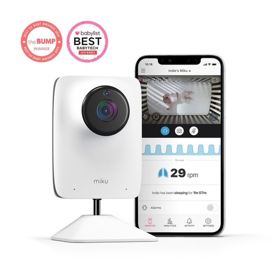 Miku Smart Baby Monitor with Breathing and Movement, , large image number 2