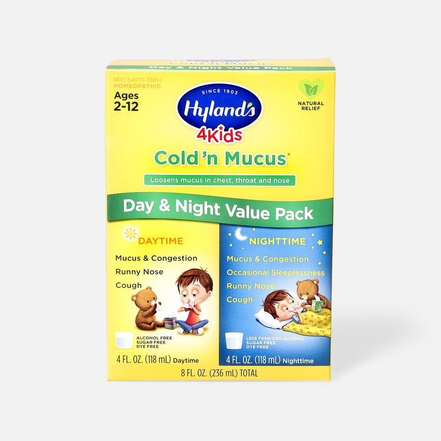 Hyland's 4 Kids Cold and Mucus, Day and Night Value Pack, , large image number 0