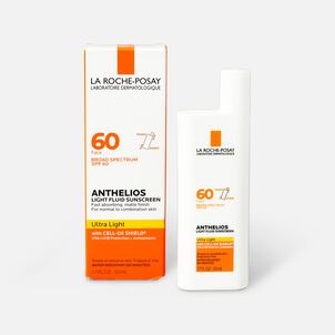 La Roche-Posay Anthelios Ultra Light Fluid Face Sunscreen, Broad Spectrum, SPF 60, 1.75 oz.