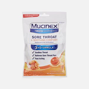 Mucinex InstaSoothe™ Sore Throat + Soothing Comfort - Honey & Echinacea, 40 ct.