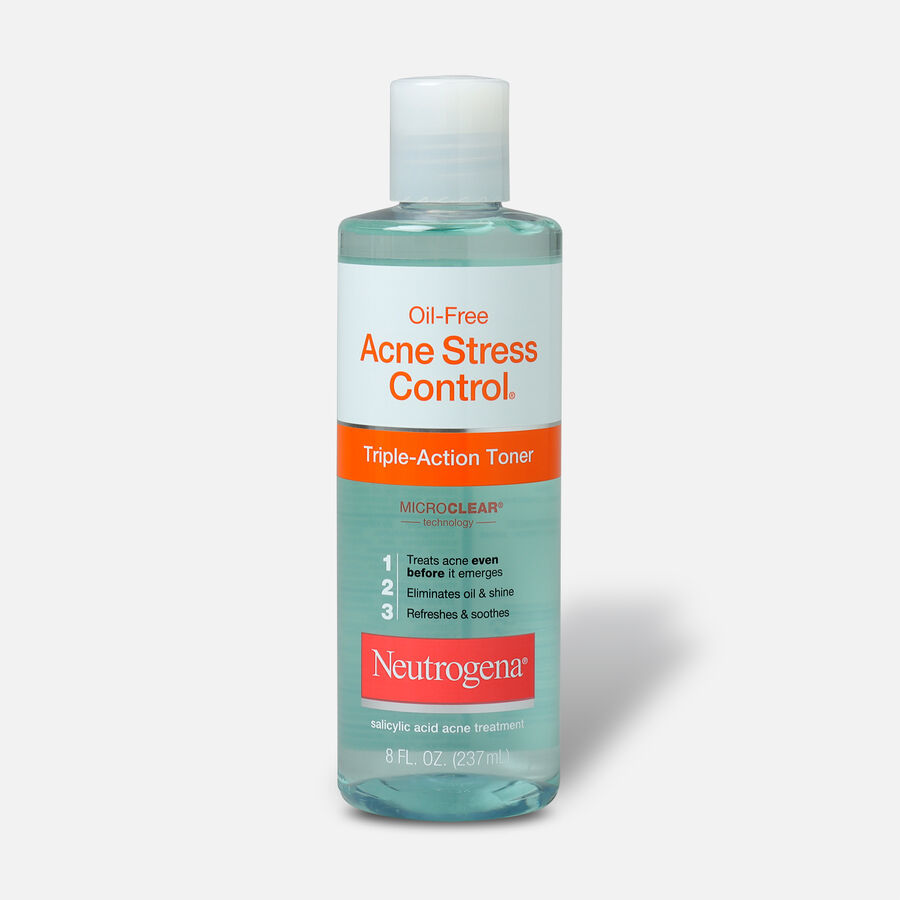 Neutrogena Oil-Free Acne Stress Control Triple-Action Toner, 8 oz., , large image number 0