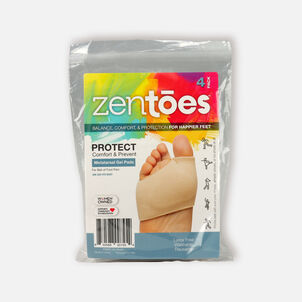 ZenToes Fabric Metatarsal Sleeve with Sole Cushion Gel Pads - 4 Pack