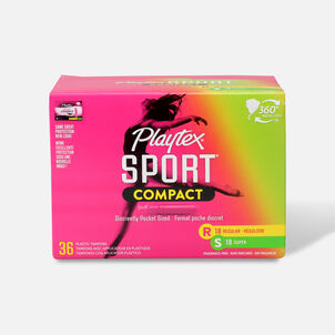 Playtex Sport Compact Tampons, Unscented