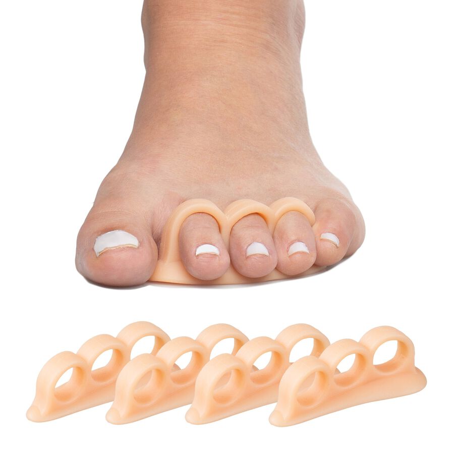 ZenToes Hammer Toe Crests with 3 Loops, Beige - 4-Pack, Beige, large image number 2
