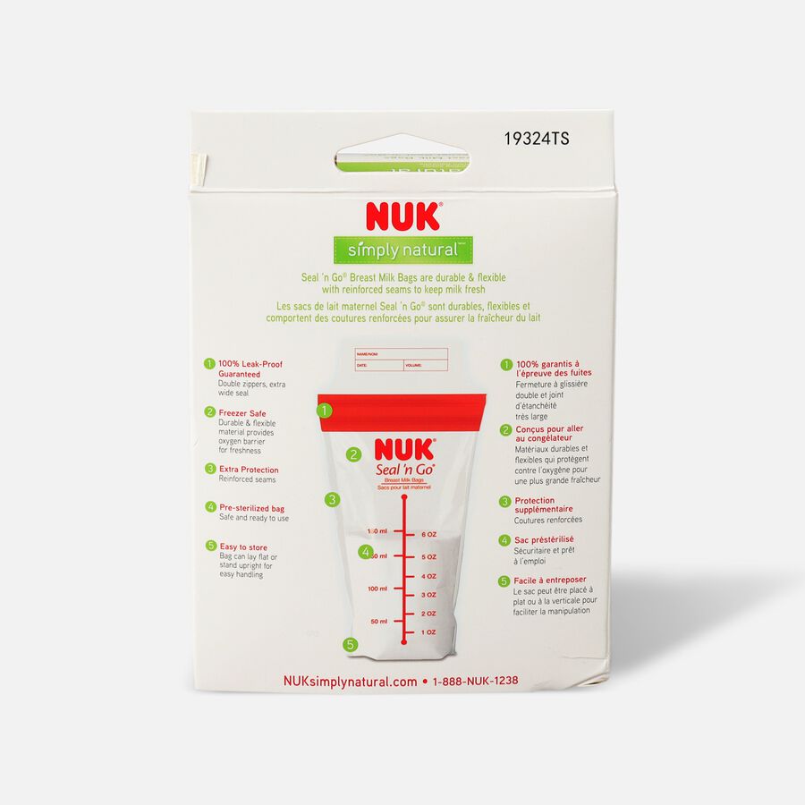 NUK® Seal 'N Go® Breast Milk Storage Bags, 50 ct., , large image number 1