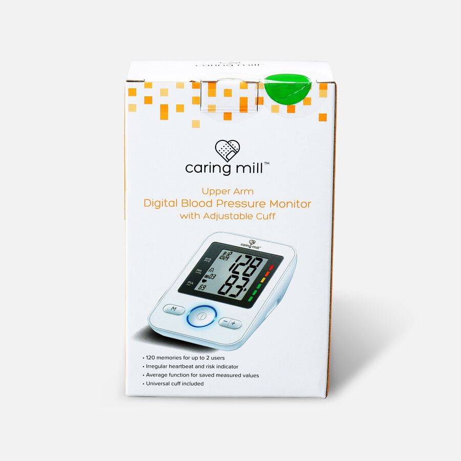 Caring Mill™ Upper Arm Digital Blood Pressure Monitor with Adjustable Cuff, , large image number 0