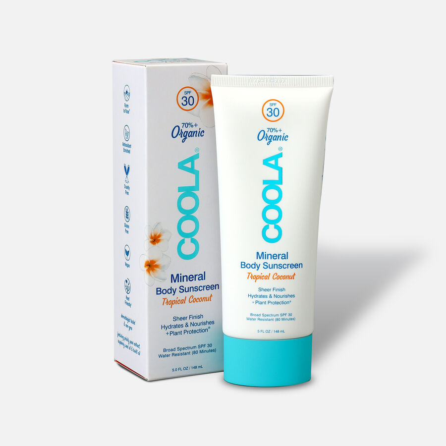 Coola Mineral Body Organic Sunscreen Lotion SPF 30 Tropical Coconut, 5 oz., , large image number 0