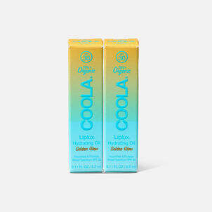 Coola Classic Liplux Organic Hydrating Lip Oil Sunscreen SPF 30, .11 fl oz. (2-Pack)