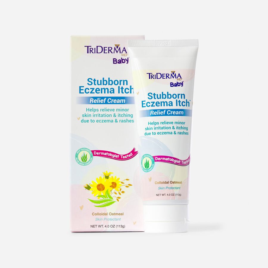 TriDerma Baby, Stubborn Eczema Itch™ Relief Cream, 4 oz. Tube, , large image number 1