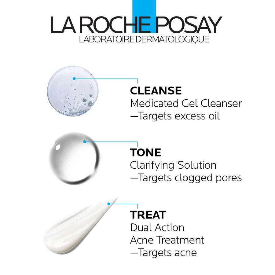 La Roche-Posay Effaclar Dermatological 3-Step Acne Treatment System, , large image number 2