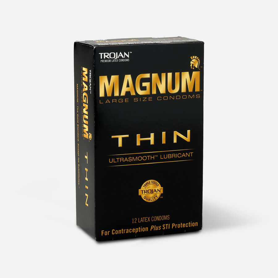 Trojan Condoms Magnum Lubricated Latex Thin, Large 12 ct., , large image number 2