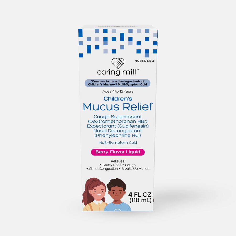 Caring Mill™ Children's Mucus Relief Multi-Symptom Cold, Mixed Berry Flavor, 4 oz., , large image number 0