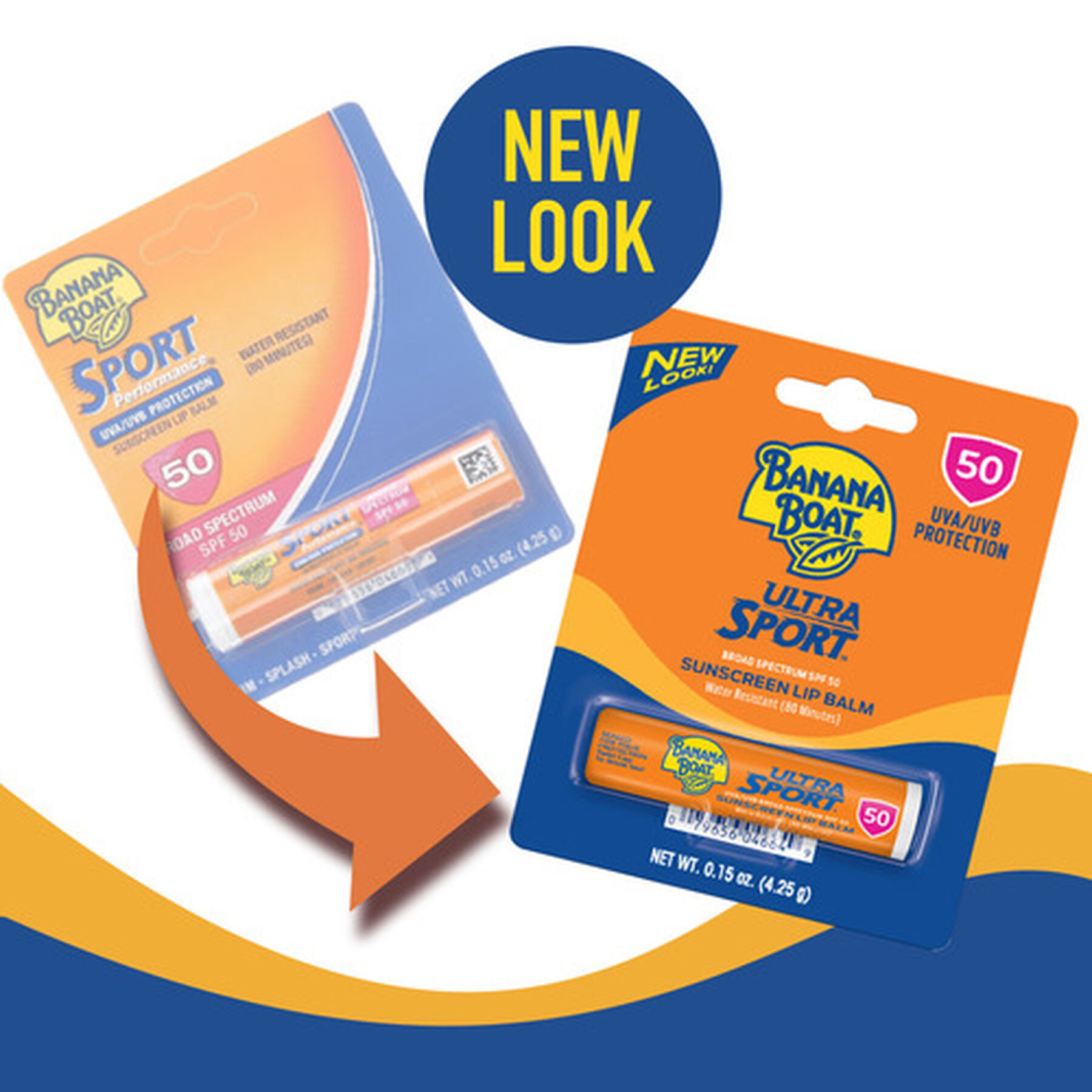 Banana Boat Ultra Sport Sunscreen Lip Balm SPF 50, 0.15oz