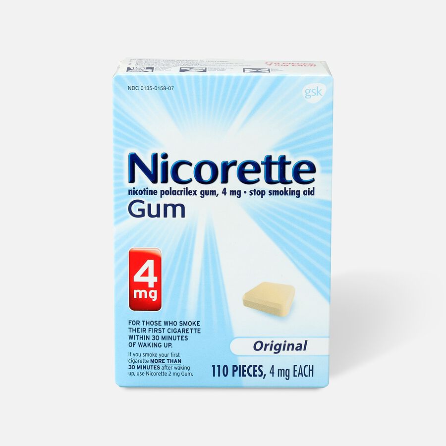 Nicorette Gum Original, 4 mg, 110 ct., , large image number 0
