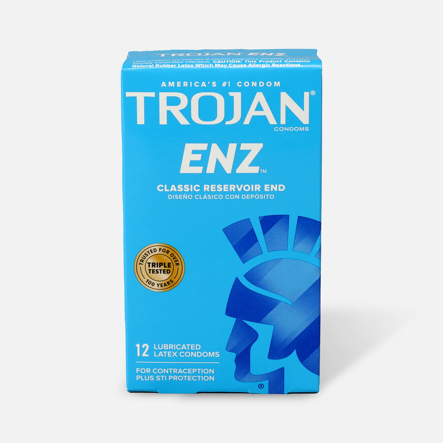 Trojan-Enz Premium Lubricant Latex Condoms, 12 ct., , large image number 0