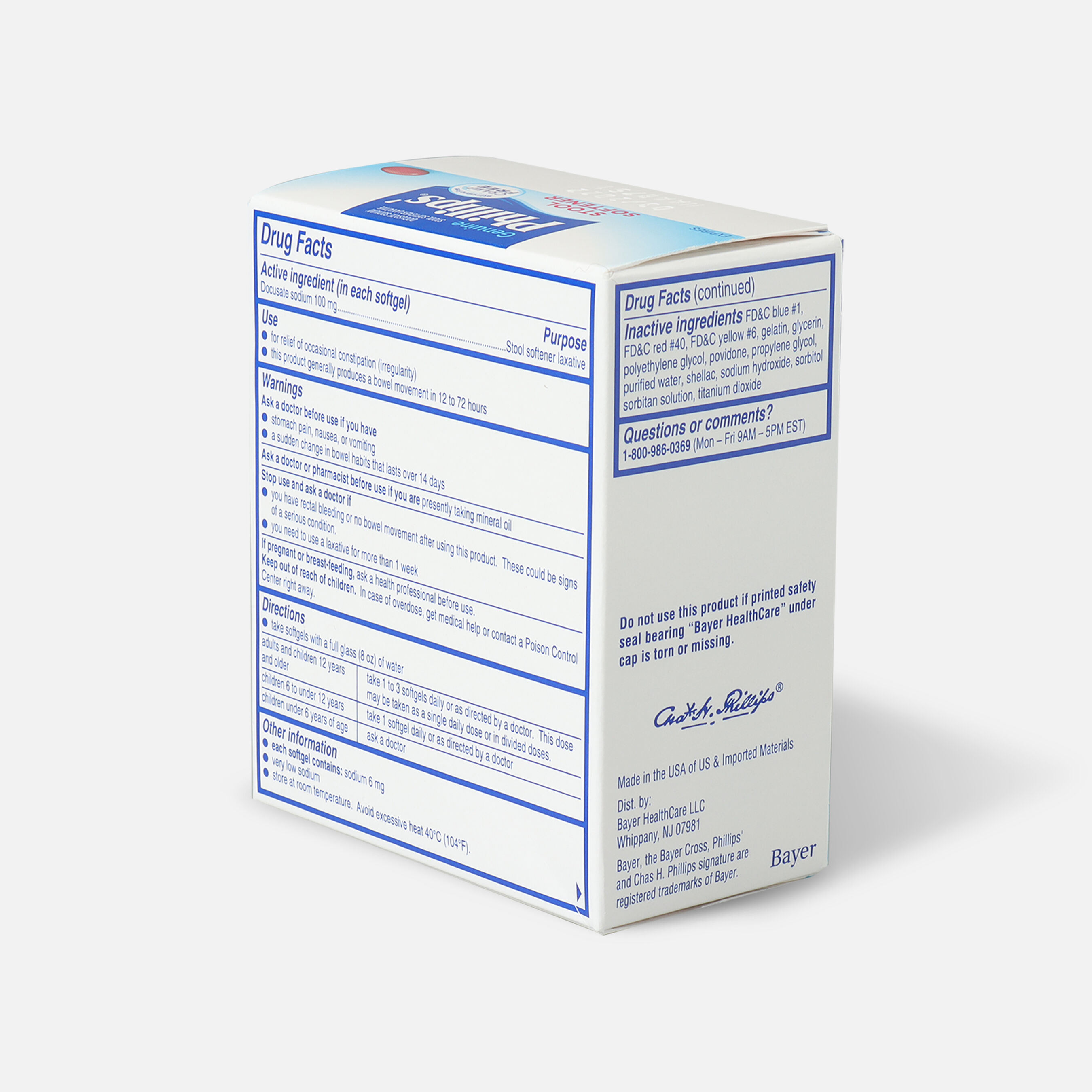 Phillips' Stool Softener Liquid Gels Liquid Gels, 30 ct.