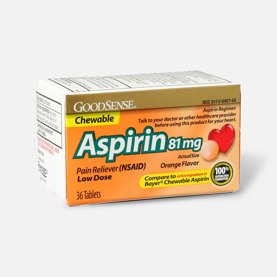 GoodSense® Aspirin 81 mg Low Dose Chewable Tablets, , large image number 5