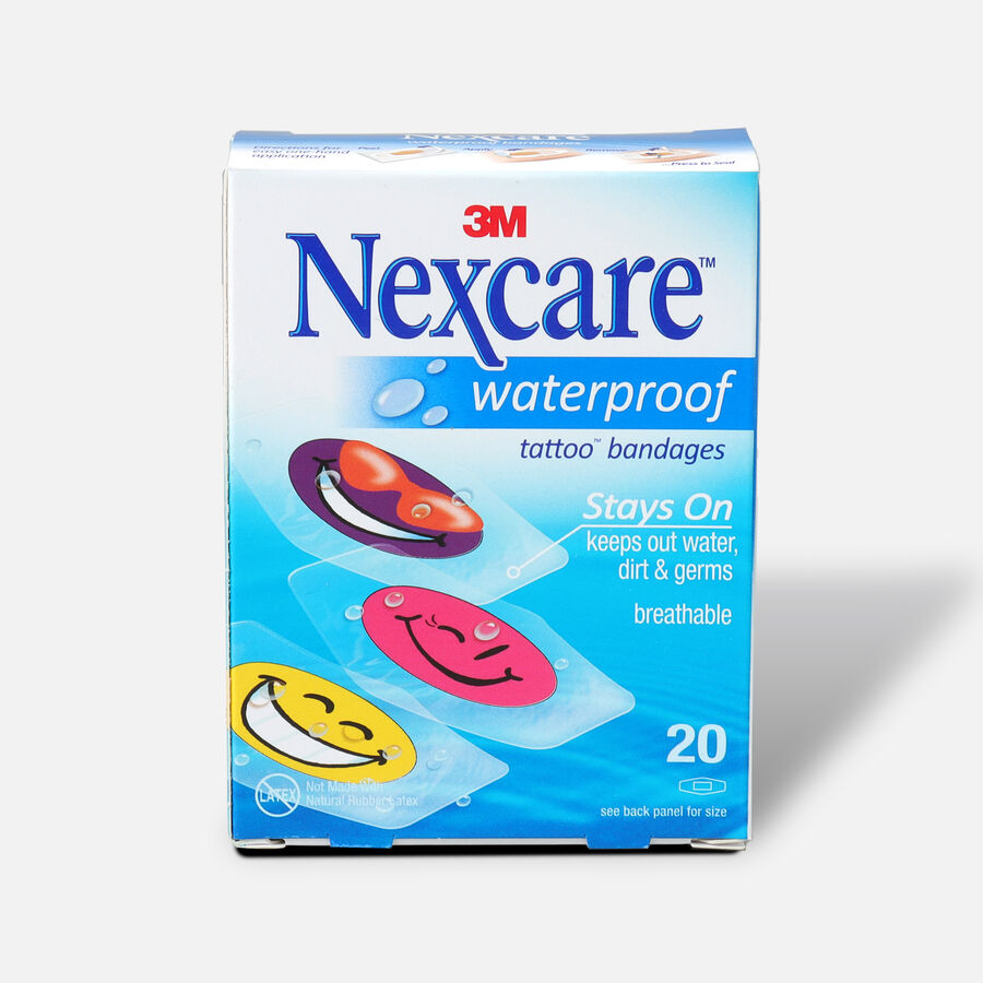 Nexcare Kids Bandages, Tattoo Waterproof, 20 ct., , large image number 0