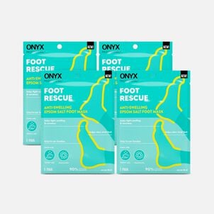 ONYX Foot Rescue Epsom Salt Foot Mask, 1 pair (4-Pack)