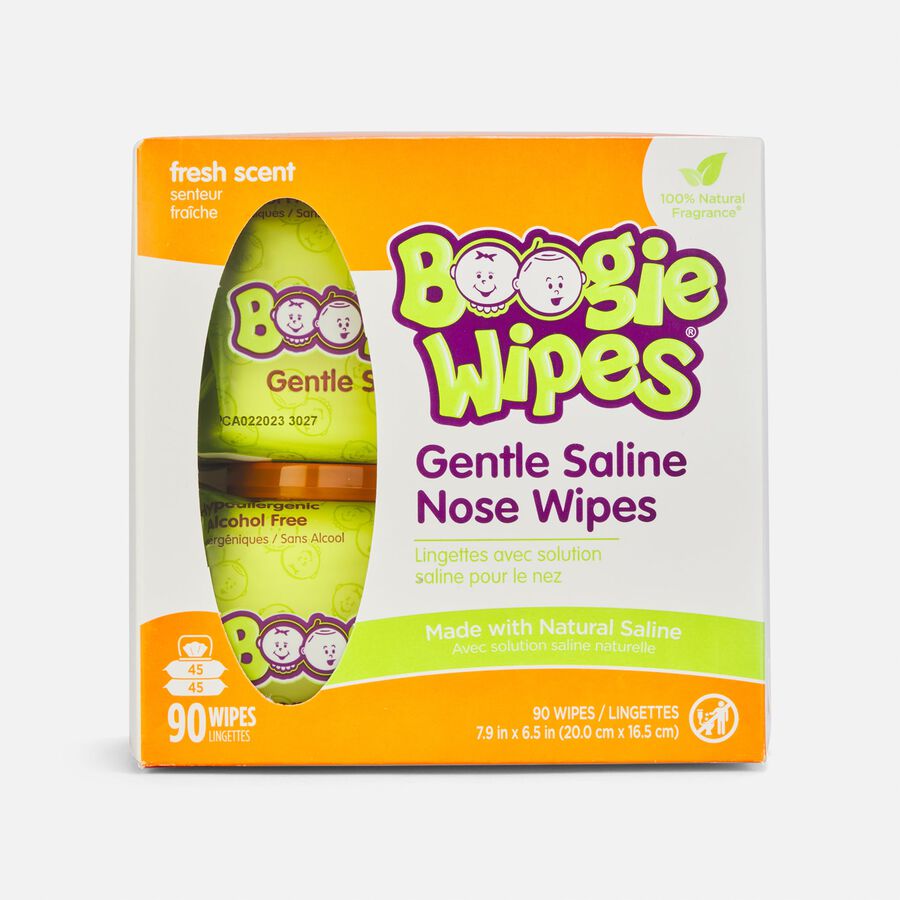 Boogie Wipes Saline Nose Wipes, Fresh Scent, 45 ct. (2-Pack), , large image number 0