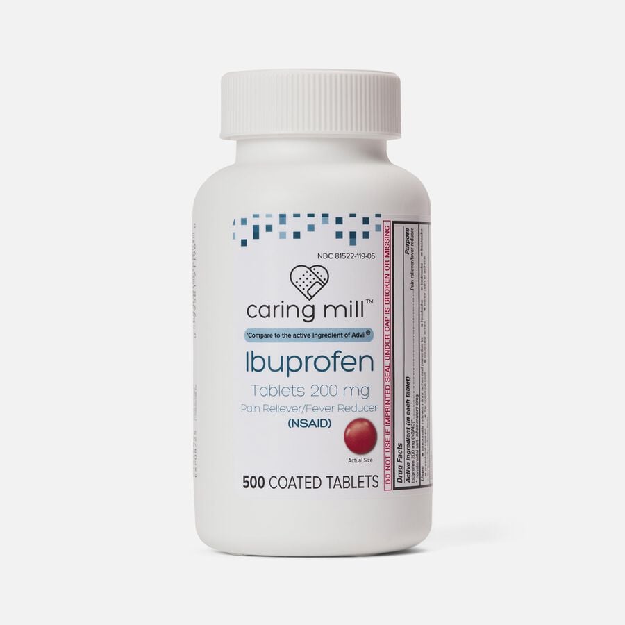 Caring Mill™ Ibuprofen 200mg Tablets, 500 ct., , large image number 0