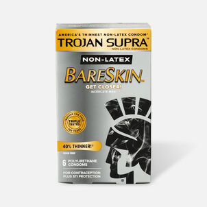 Trojan Supra Microsheer Non-Latex Lubricated Condoms, 6 ct.