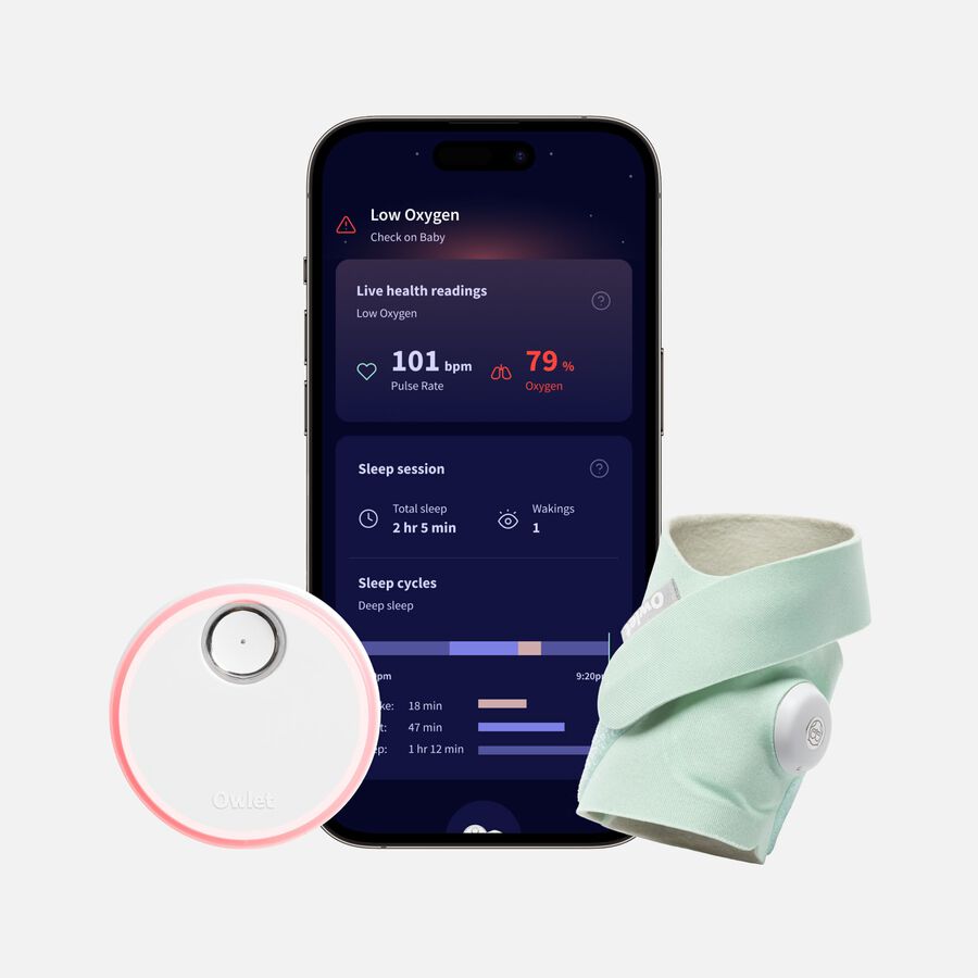 Owlet Dream Sock Baby Monitor, , large image number 0