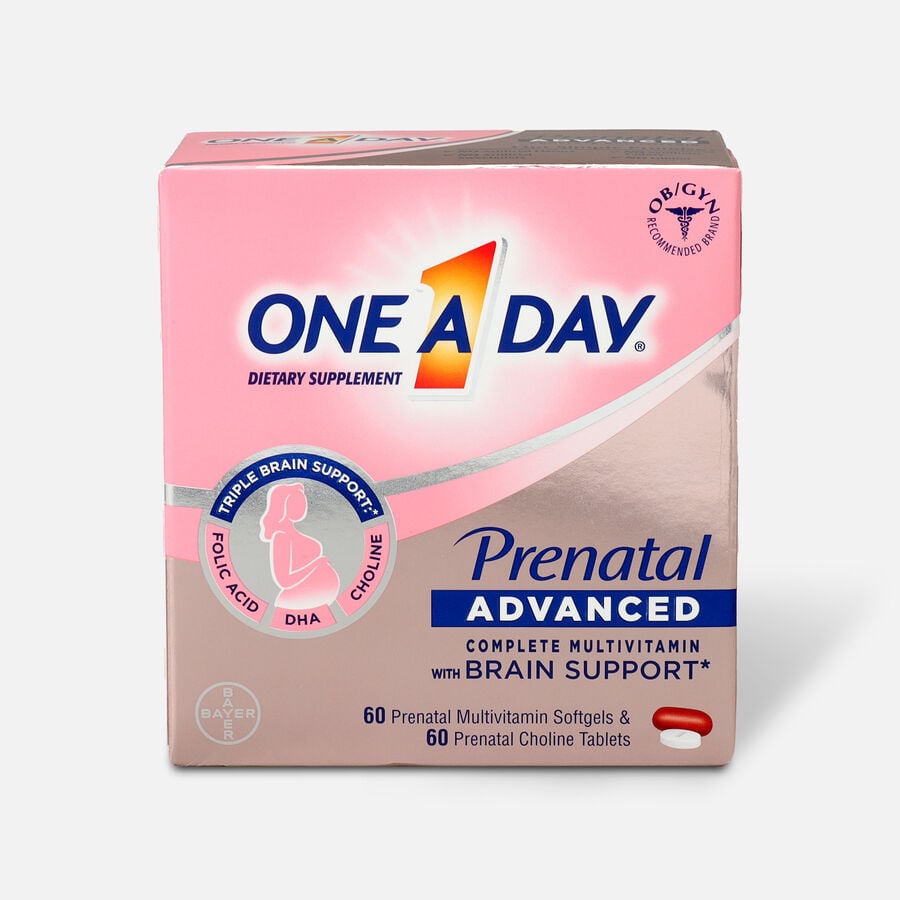 One A Day Women's Prenatal Advanced Vitamins, 60+60 ct., , large image number 0