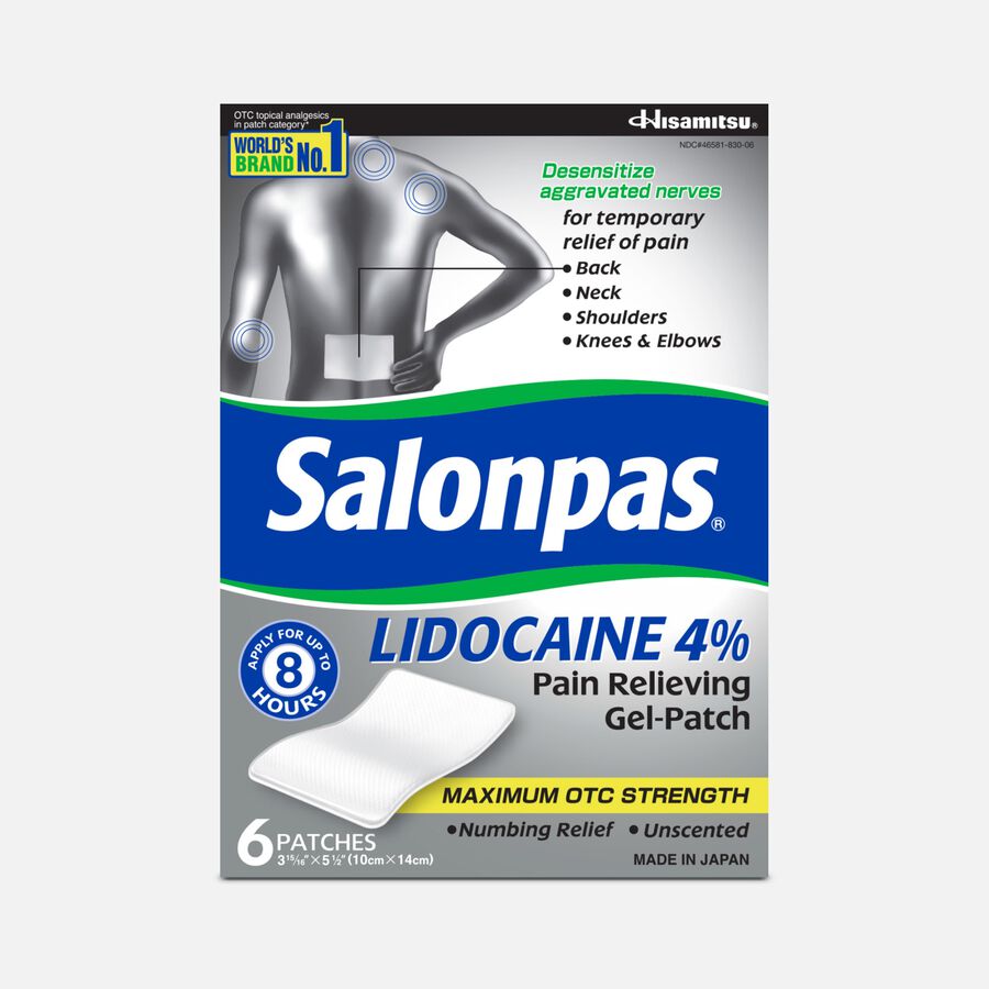 Salonpas Lidocaine Gel-Patch, 6 ct., , large image number 0