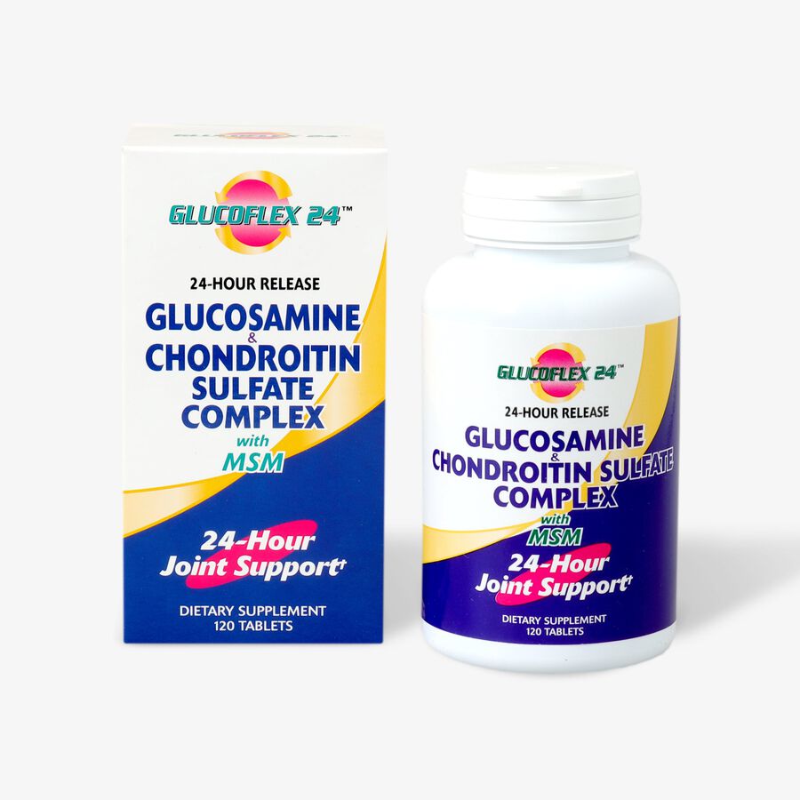Glucoflex 24 hour Glucosamine Chondroitin Sulfate with MSM by Windmill, 120 caplets, , large image number 0