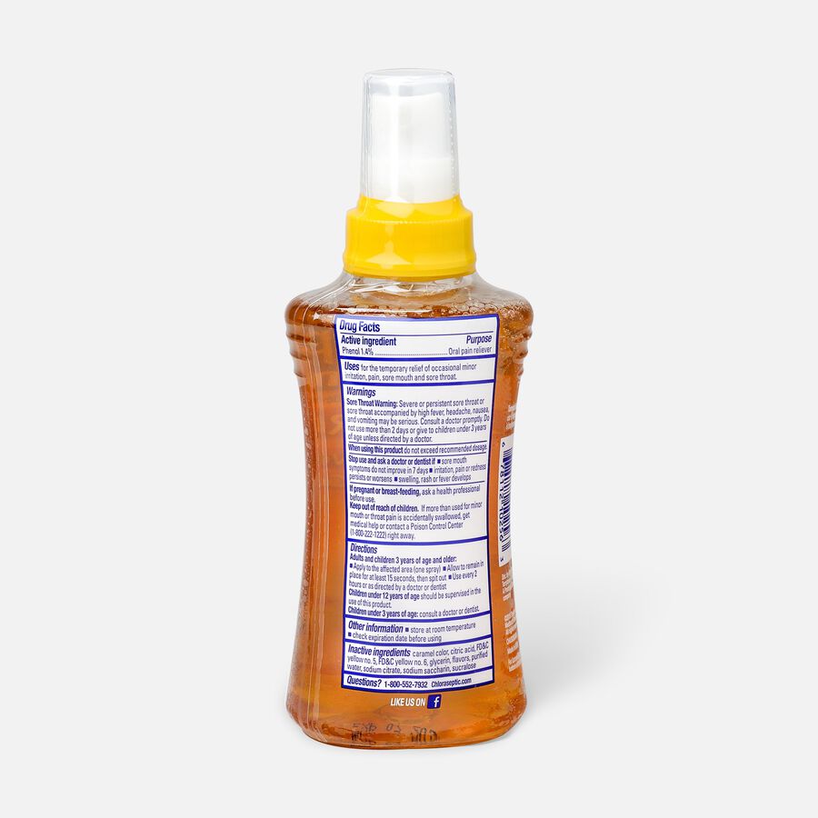 Chloraseptic, Honey Lemon, Warming Sore Throat Spray, 6 oz., , large image number 1